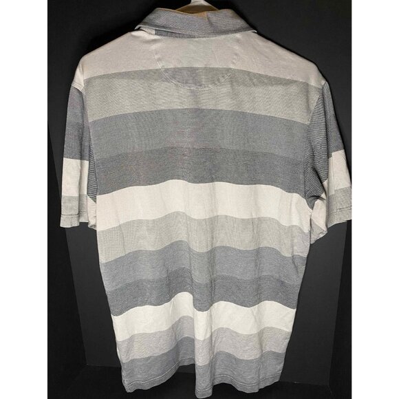 Clubhouse Collection Masters Golf Polo Mens L Striped Shirt Made in Italy - Picture 2 of 6
